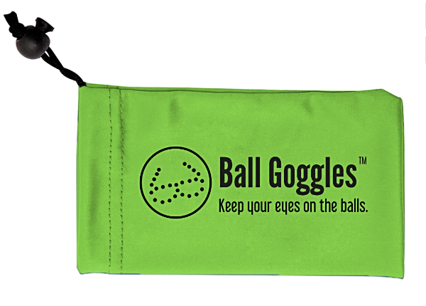 Ball Goggles™ - The Golf Ball Finding Glasses, with Green Drawstring Microfiber Case